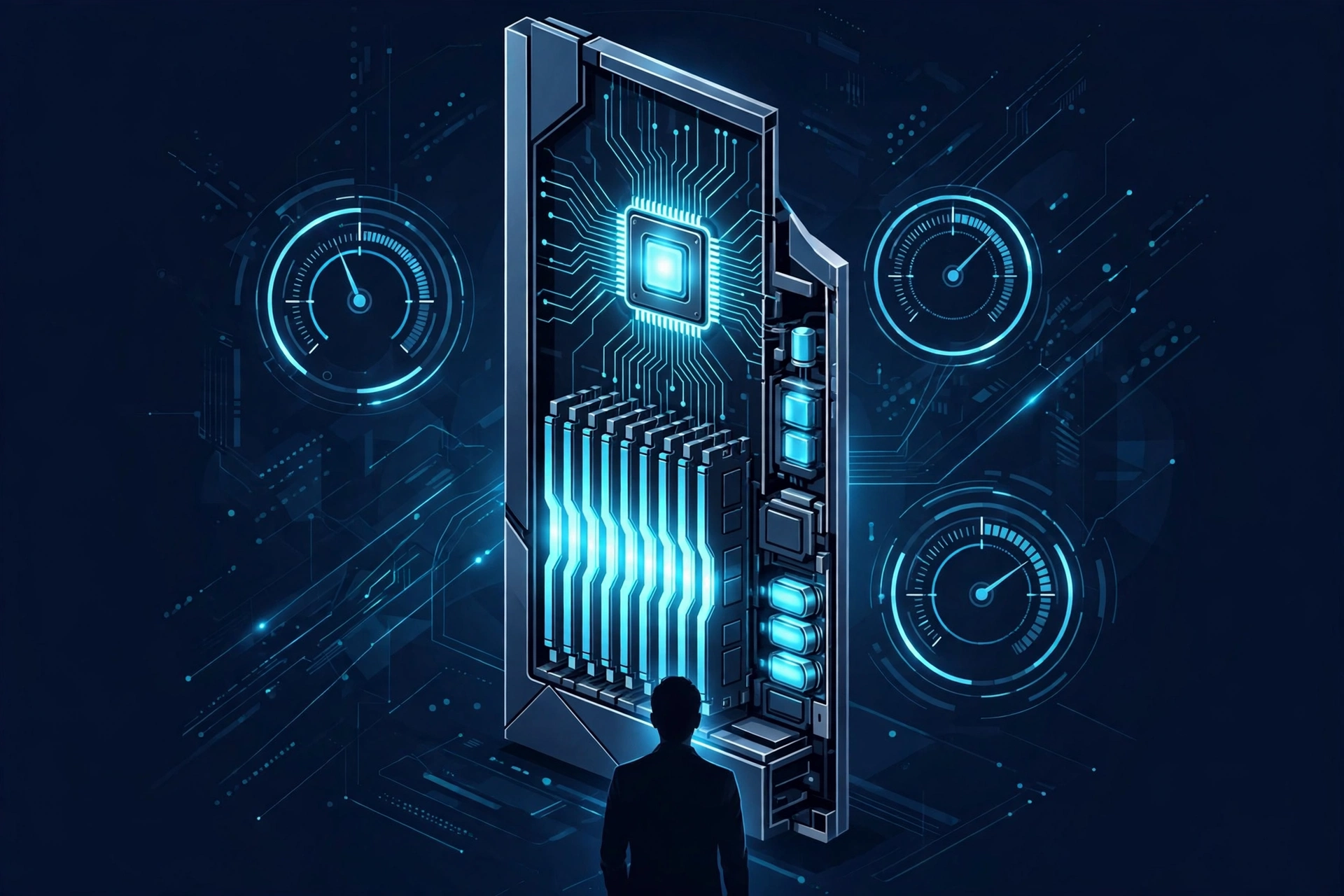 Illustration of dedicated CPU and RAM resources on a private Windows VPS